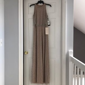 Adrianna Papell Art Deco Beaded Blouson Dress